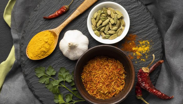 top-view-food-seasoning-arrangement